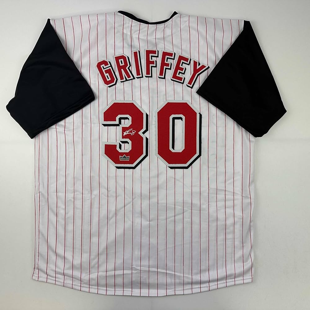 Facsimile Autographed Ken Griffey Jr. Cincinnati Pinstripe